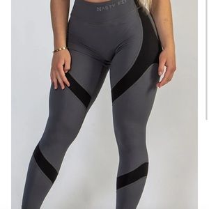Grey and Black Nastyfit Leggings